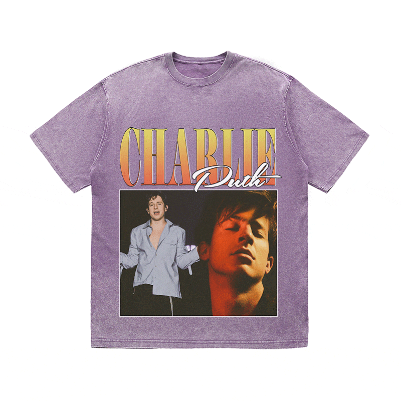 RDMCLOTHINGART tapestry hoodie CHARLIE PUTH HEAVY WEIGHT COTTON TEE-8857