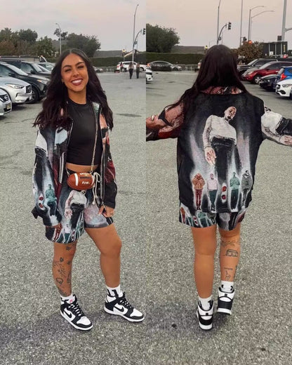 RDMCLOTHINGART tapestry hoodie CHRIS BROWN TAPESTRY SHORTS