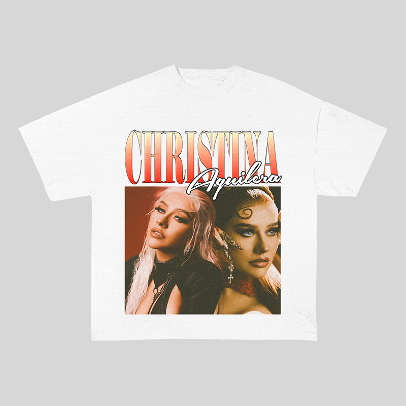 RDMCLOTHINGART tapestry hoodie CHRISTINA HEAVY WEIGHT COTTON TEE-8858