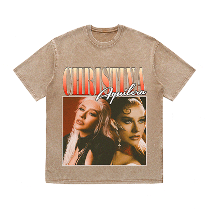 RDMCLOTHINGART tapestry hoodie CHRISTINA HEAVY WEIGHT COTTON TEE-8858