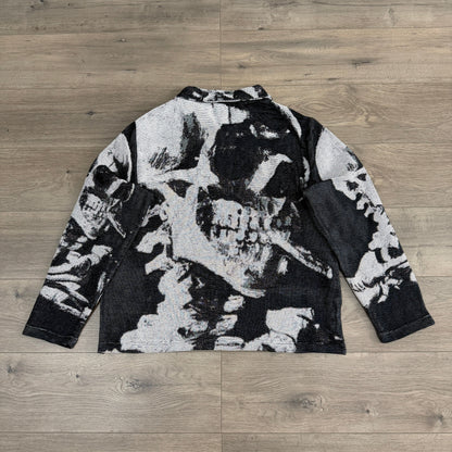 RDMCLOTHINGART tapestry hoodie CIGARETTE SKULL TAPESTRY JACKET