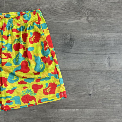 COLORFUL CAMO MESH SHORTS-8729 - RDMCLOTHINGART