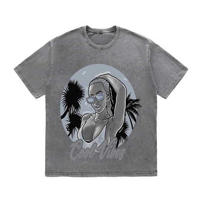 RDMCLOTHINGART tapestry hoodie COOL VIBES HEAVY WEIGHT COTTON TEE-9035