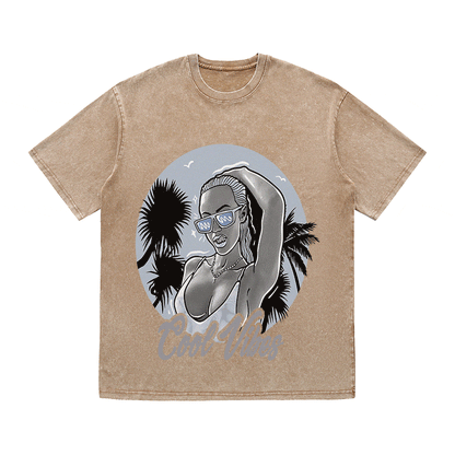 RDMCLOTHINGART tapestry hoodie COOL VIBES HEAVY WEIGHT COTTON TEE-9035