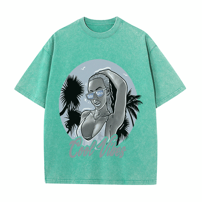 RDMCLOTHINGART tapestry hoodie COOL VIBES HEAVY WEIGHT COTTON TEE-9035