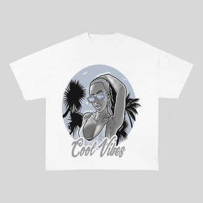 RDMCLOTHINGART tapestry hoodie COOL VIBES HEAVY WEIGHT COTTON TEE-9035