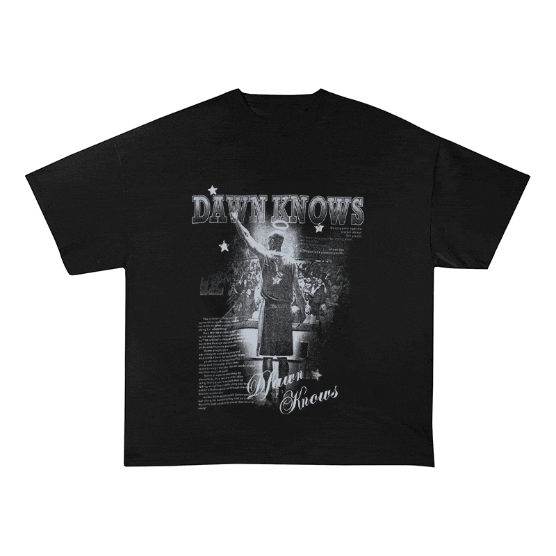 RDMCLOTHINGART tapestry hoodie DAWNKNOWS 2 HEAVY WEIGHT COTTON TEE-9308