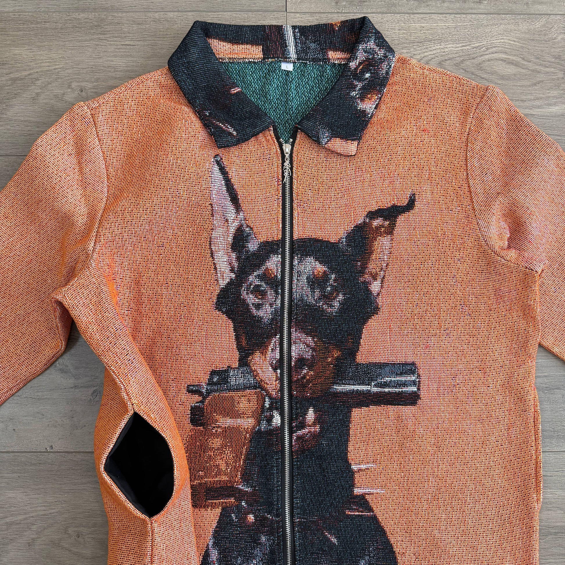 RDMCLOTHINGART tapestry hoodie DOBERMANN TAPESTRY JACKET
