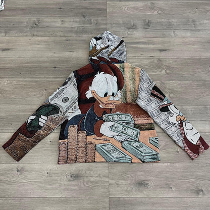 DONALD DUCK TAPESTRY HOODIE - RDMCLOTHINGART