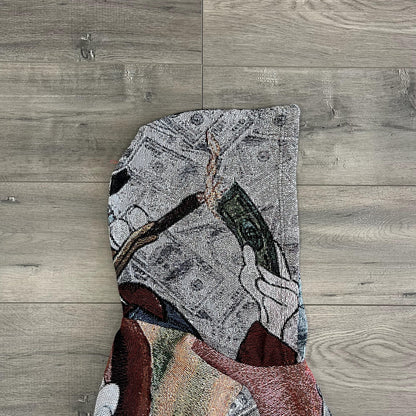 DONALD DUCK TAPESTRY HOODIE - RDMCLOTHINGART