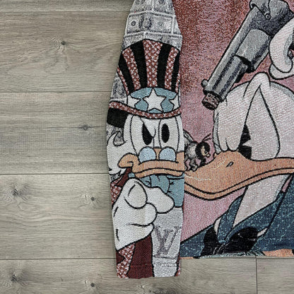 DONALD DUCK TAPESTRY HOODIE - RDMCLOTHINGART
