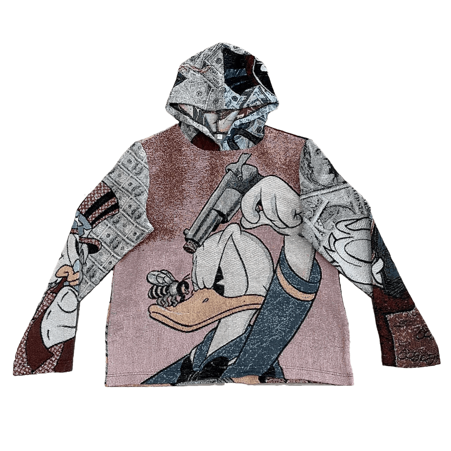 DONALD DUCK TAPESTRY HOODIE - RDMCLOTHINGART