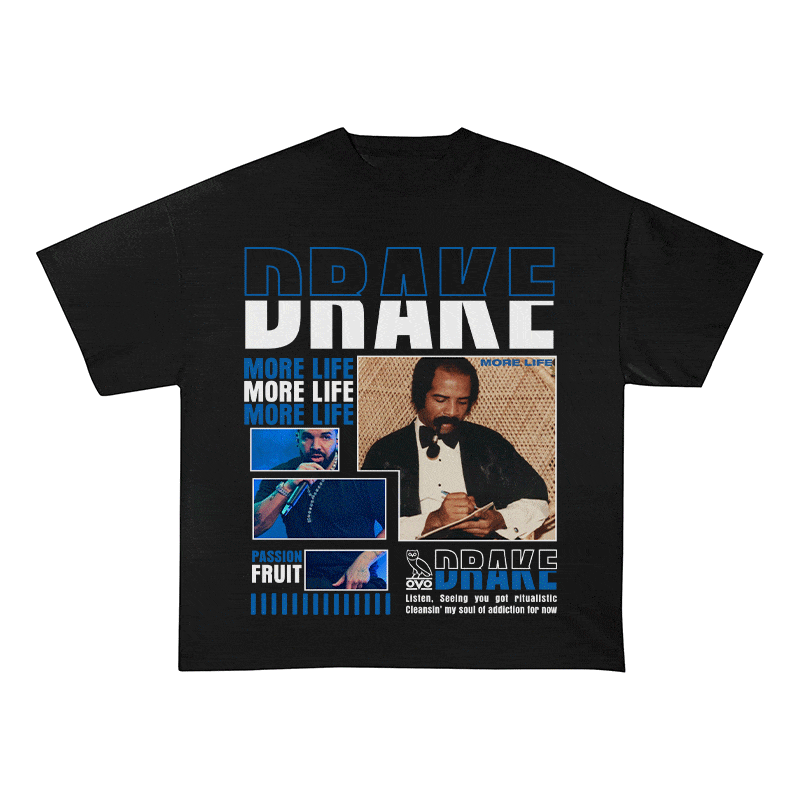 RDMCLOTHINGART tapestry hoodie DRAKE HEAVY WEIGHT COTTON TEE-8994