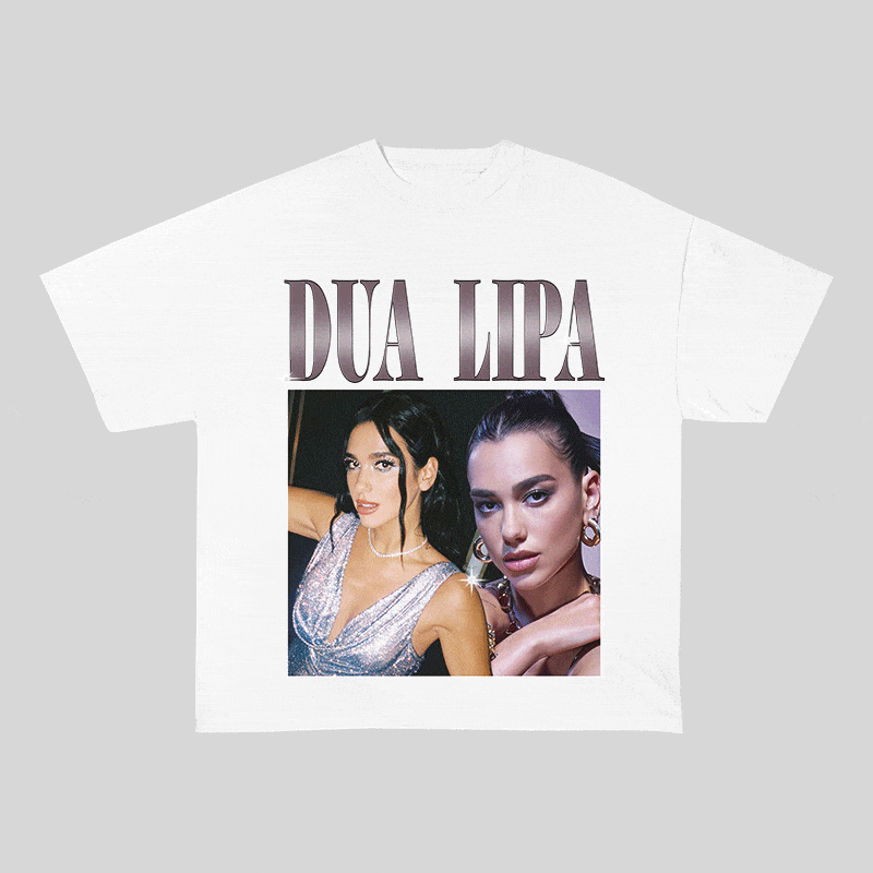 RDMCLOTHINGART tapestry hoodie DUA LIPA HEAVY WEIGHT COTTON TEE-8859