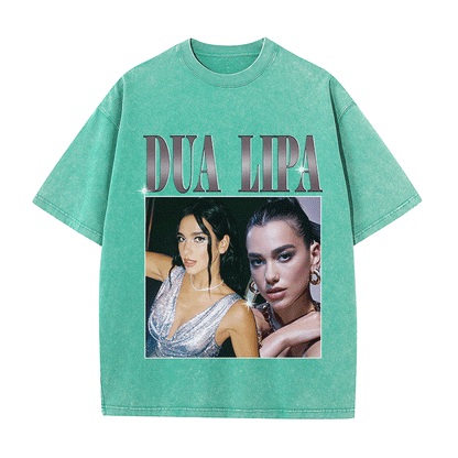 RDMCLOTHINGART tapestry hoodie DUA LIPA HEAVY WEIGHT COTTON TEE-8859