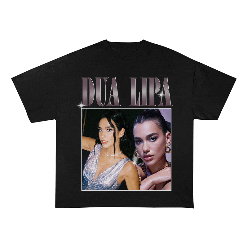 RDMCLOTHINGART tapestry hoodie DUA LIPA HEAVY WEIGHT COTTON TEE-8859