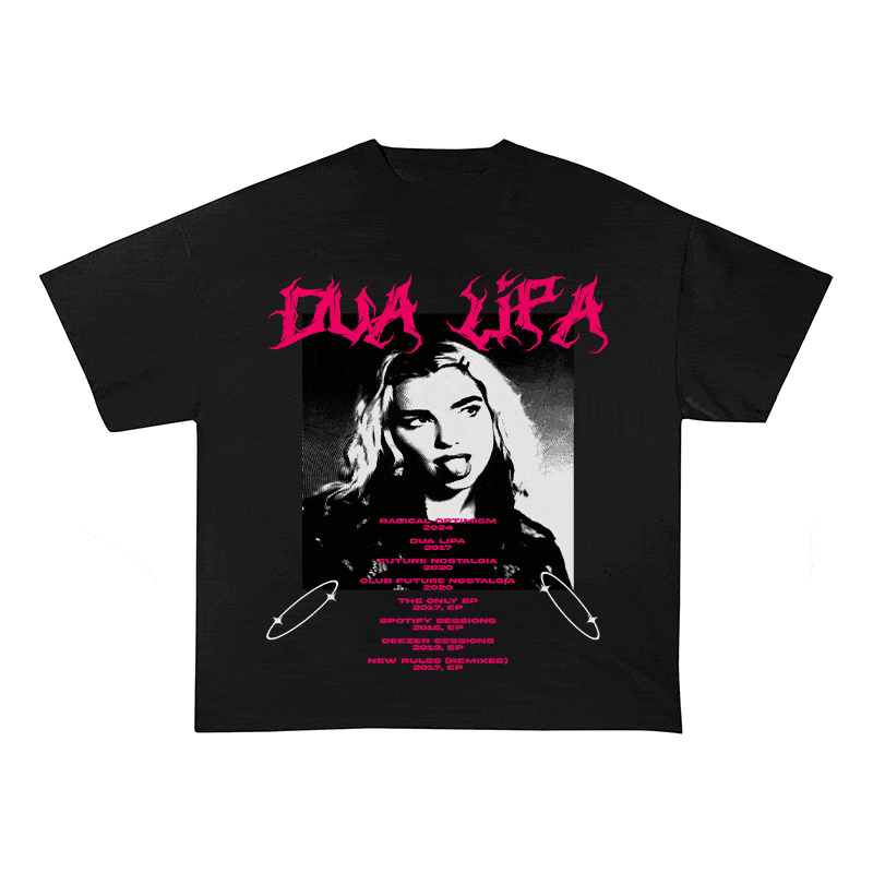 RDMCLOTHINGART tapestry hoodie DUA LIPA HEAVY WEIGHT COTTON TEE-8900
