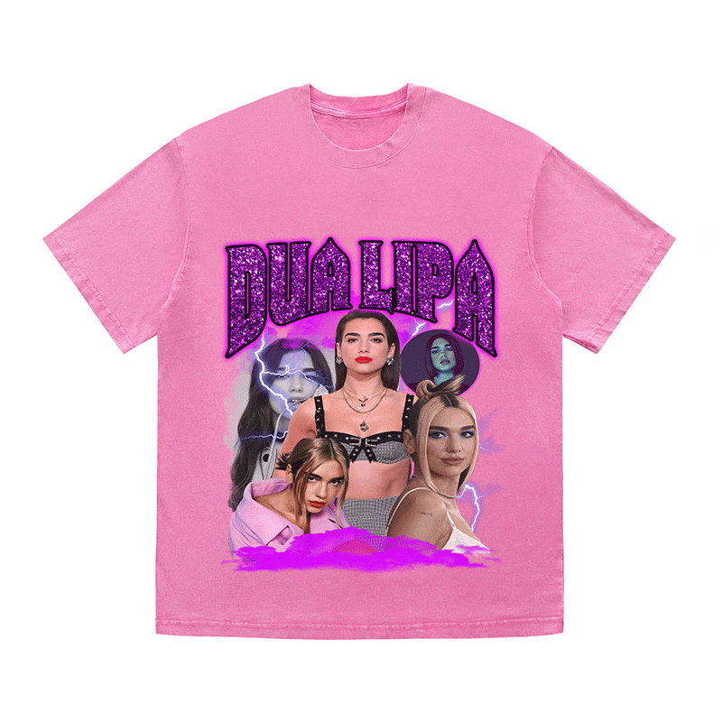 RDMCLOTHINGART tapestry hoodie DUA LIPA HEAVY WEIGHT COTTON TEE-9122