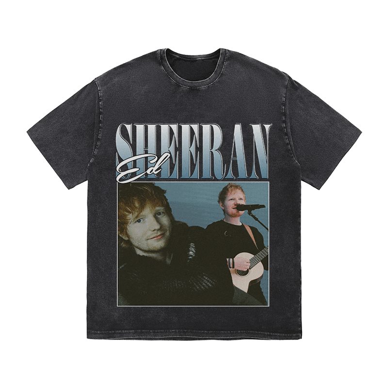 RDMCLOTHINGART tapestry hoodie ED SHEERAN HEAVY WEIGHT COTTON TEE-8860