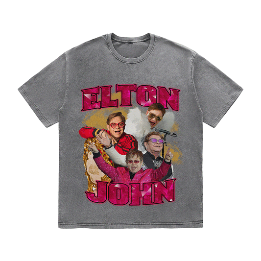 RDMCLOTHINGART tapestry hoodie ELTON JOHN HEAVY WEIGHT COTTON TEE-9123