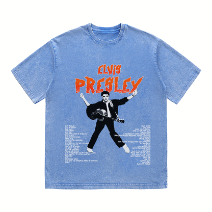 RDMCLOTHINGART tapestry hoodie ELVIS PRESLEY HEAVY WEIGHT COTTON TEE-8901