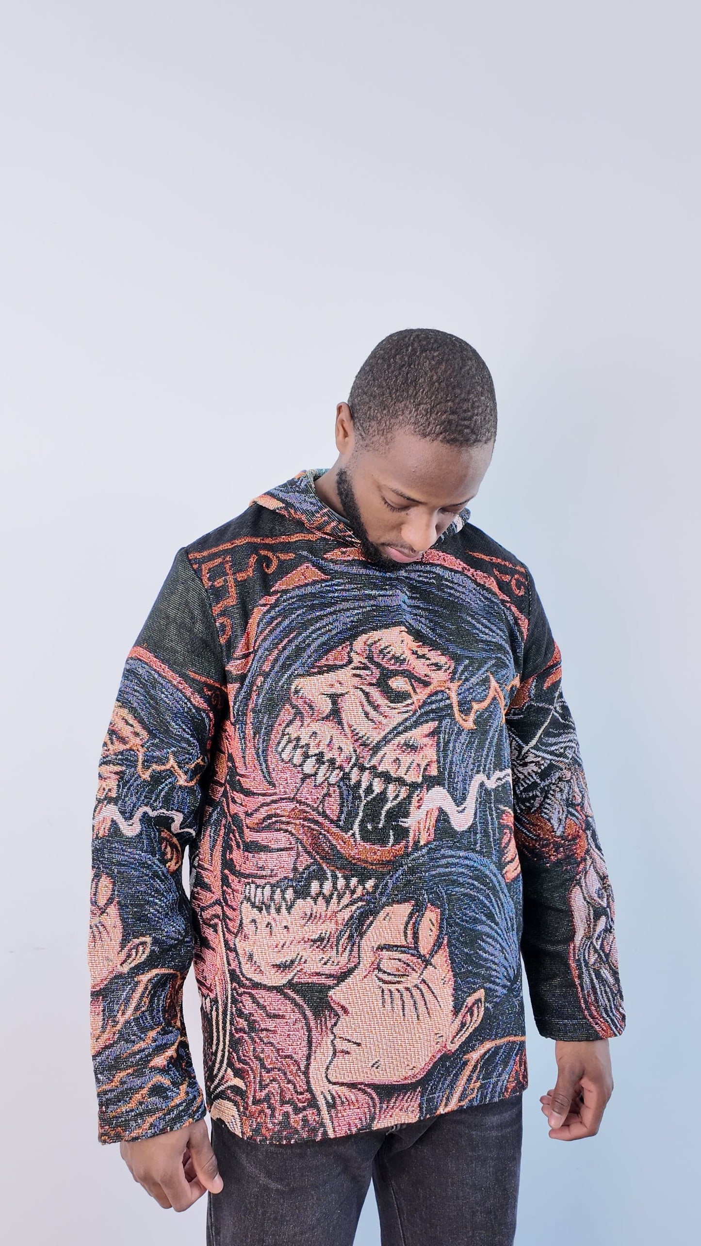 EREN YEAGER TAPESTRY HOODIE - RDMCLOTHINGART
