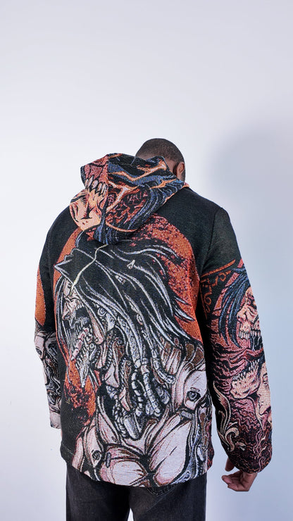 EREN YEAGER TAPESTRY HOODIE - RDMCLOTHINGART