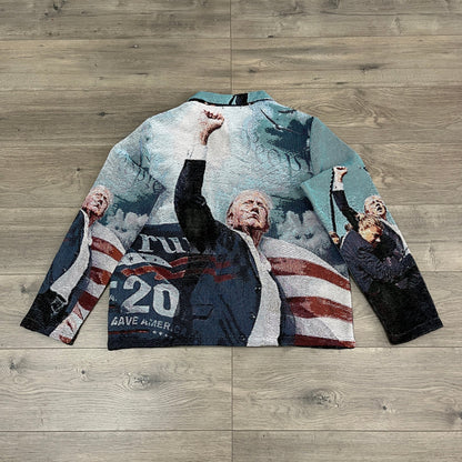 FIGHT US TAPESTRY JACKET - RDMCLOTHINGART