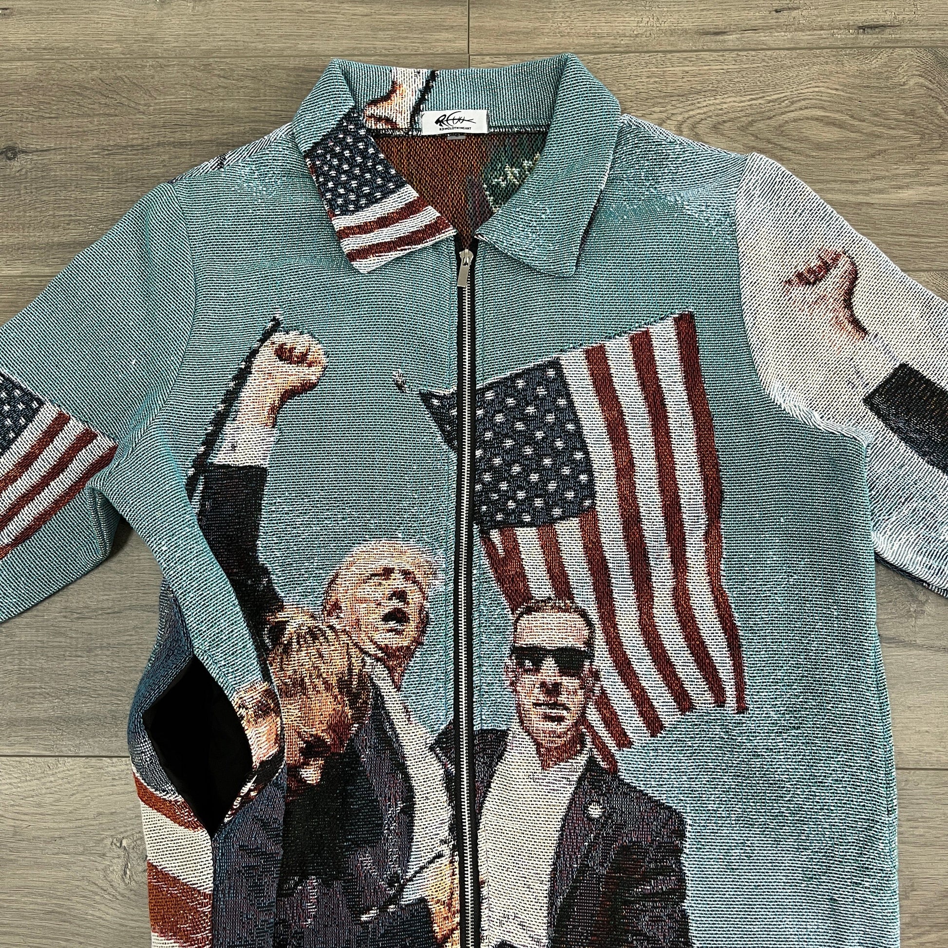 FIGHT US TAPESTRY JACKET - RDMCLOTHINGART