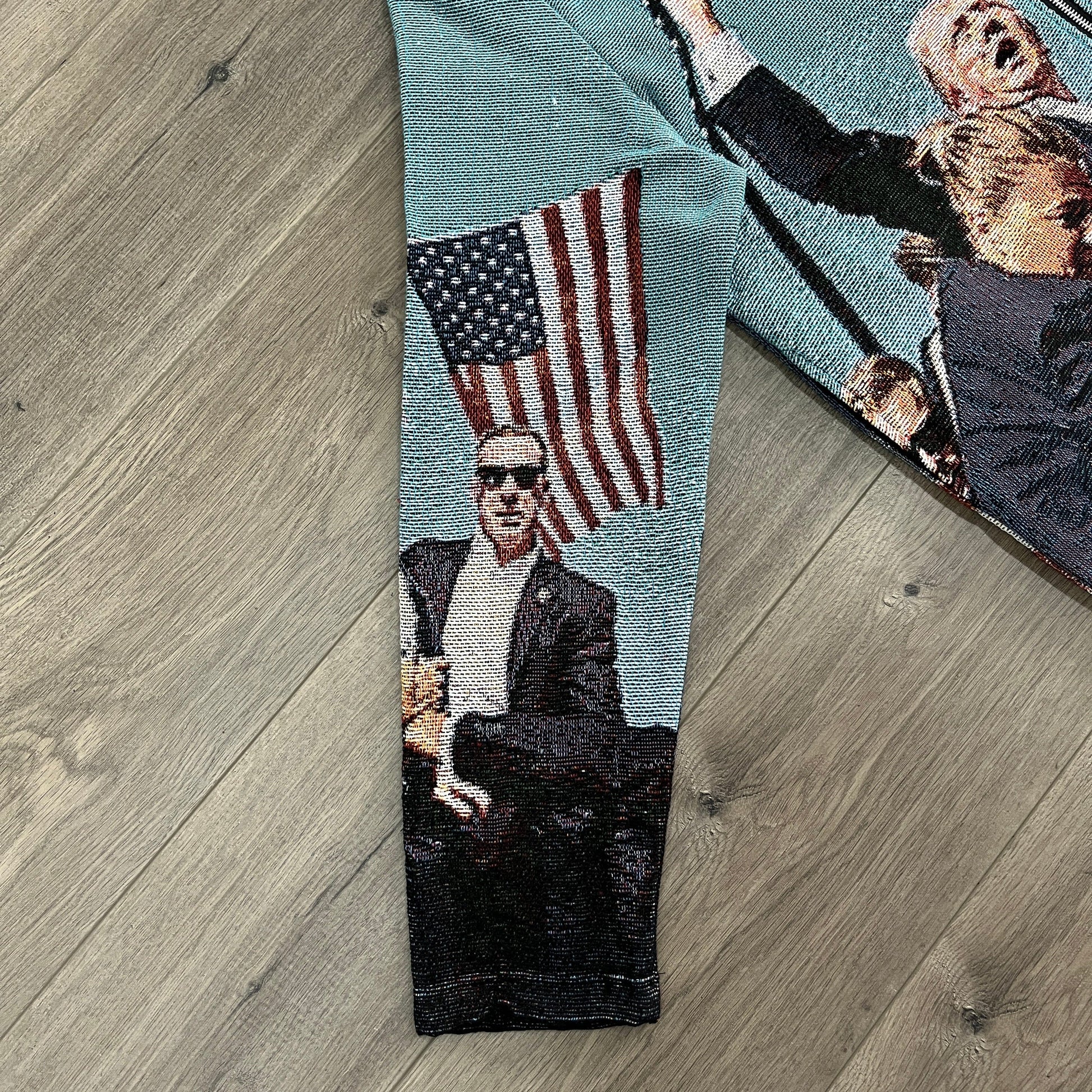 FIGHT US TAPESTRY JACKET - RDMCLOTHINGART