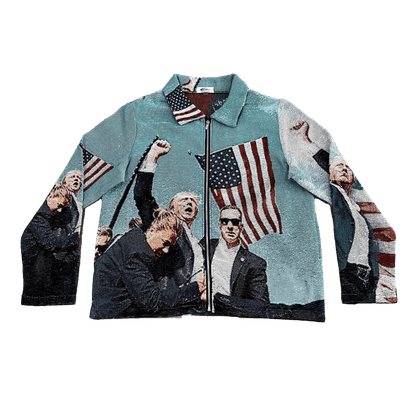 FIGHT US TAPESTRY JACKET - RDMCLOTHINGART