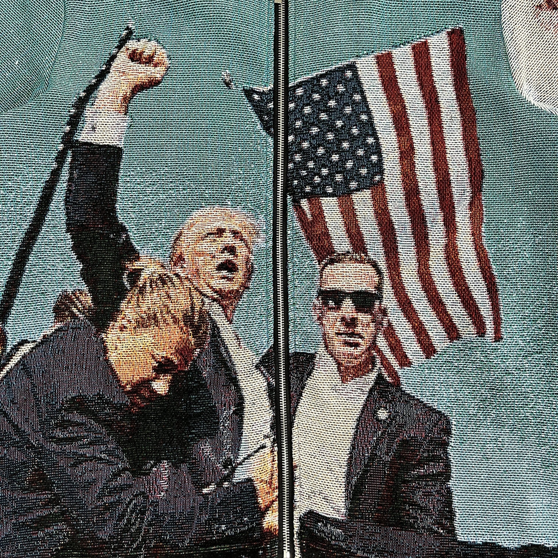 FIGHT US TAPESTRY JACKET - RDMCLOTHINGART