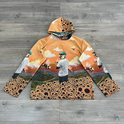 FLOWER BOY TAPESTRY HOODIE - RDMCLOTHINGART