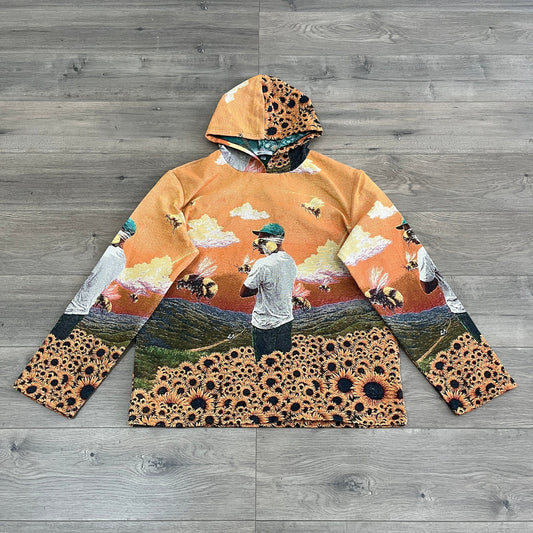 FLOWER BOY TAPESTRY HOODIE - RDMCLOTHINGART