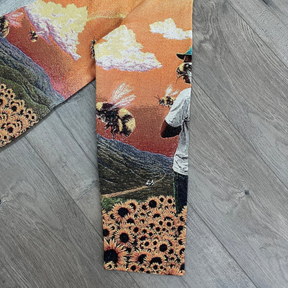 FLOWER BOY TAPESTRY HOODIE - RDMCLOTHINGART