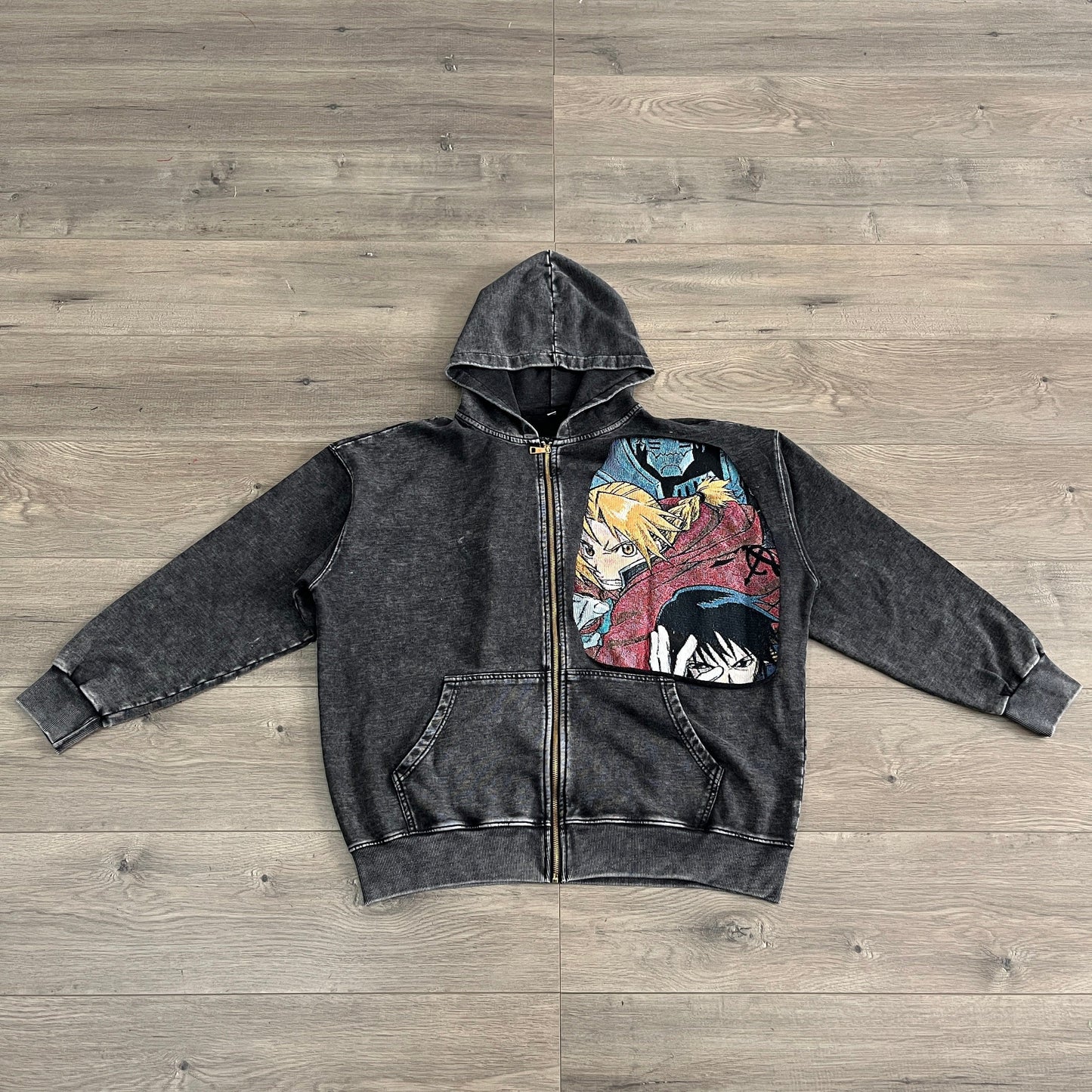RDMCLOTHINGART tapestry hoodie FULLMETAL ALCHEMIST TAPESTRY PATCH HOODIE-9250