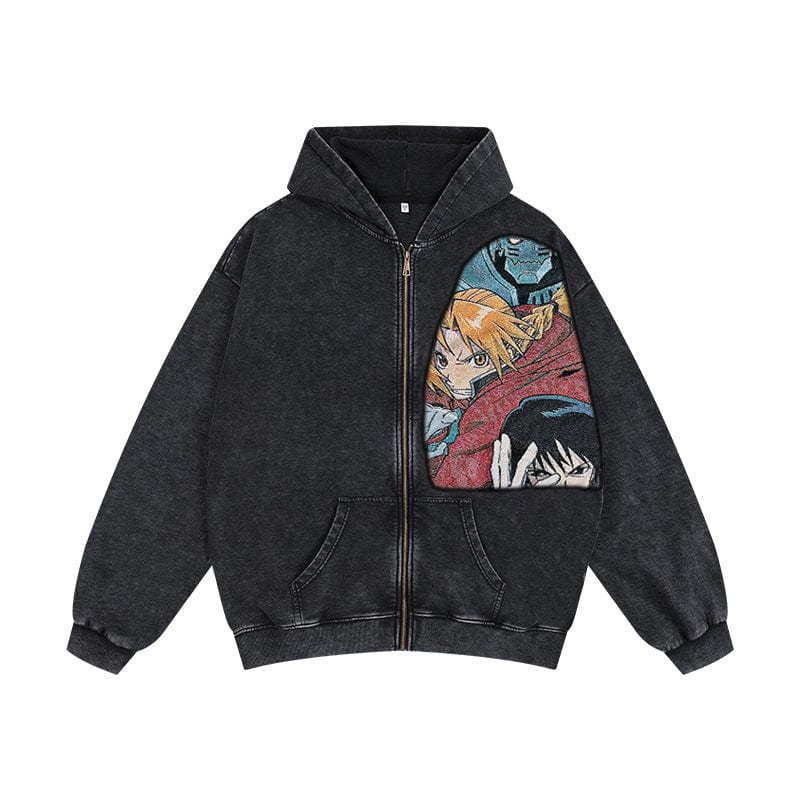RDMCLOTHINGART tapestry hoodie FULLMETAL ALCHEMIST TAPESTRY PATCH HOODIE-9250