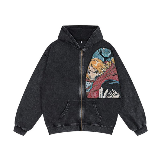 RDMCLOTHINGART tapestry hoodie FULLMETAL ALCHEMIST TAPESTRY PATCH HOODIE-9250