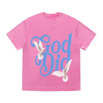 RDMCLOTHINGART tapestry hoodie GOD DID HEAVY WEIGHT COTTON TEE-9039