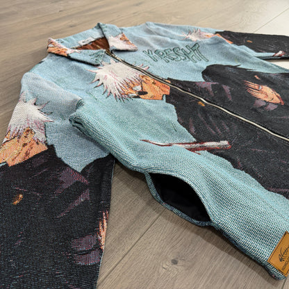 RDMCLOTHINGART tapestry hoodie GOJO VS TOJI TAPESTRY JACKET