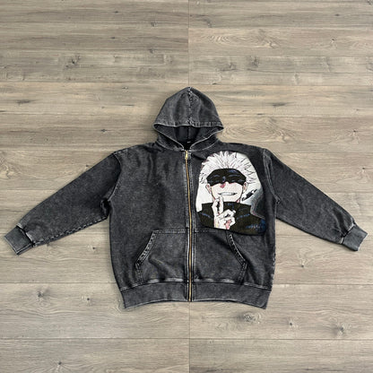 RDMCLOTHINGART tapestry hoodie GOJOU SATORU TAPESTRY PATCH HOODIE-9248