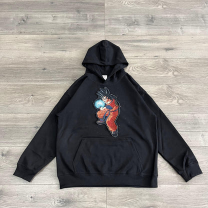 GOKU TAPESTRY PATCH HOODIE-9061 - RDMCLOTHINGART