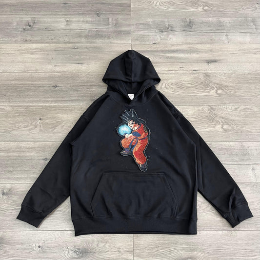 GOKU TAPESTRY PATCH HOODIE-9061 - RDMCLOTHINGART