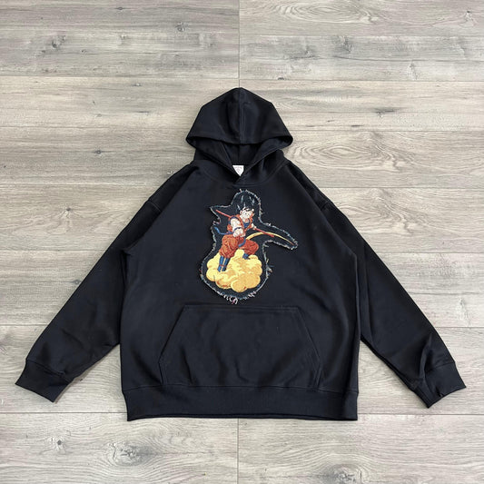GOKU TAPESTRY PATCH HOODIE-9062 - RDMCLOTHINGART
