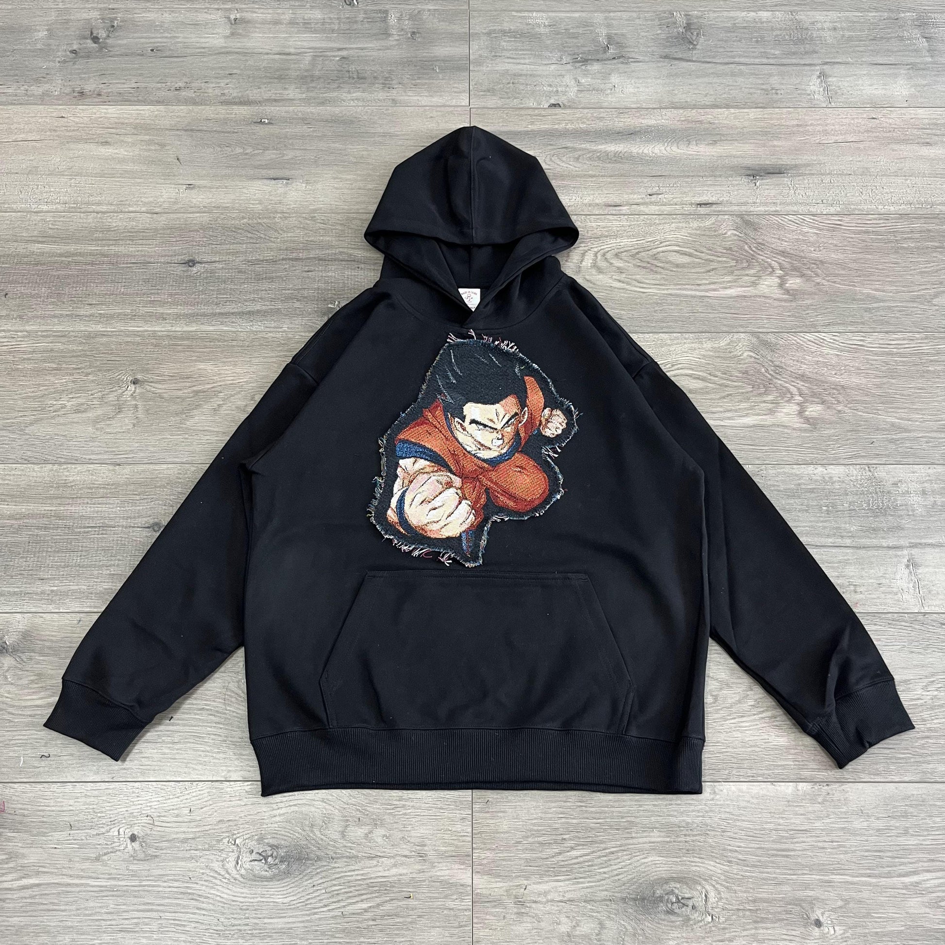 GOKU TAPESTRY PATCH HOODIE-9082 - RDMCLOTHINGART