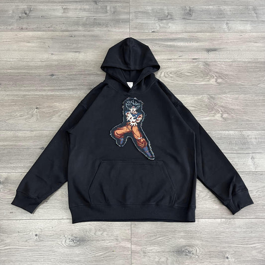 GOKU TAPESTRY PATCH HOODIE-9086 - RDMCLOTHINGART