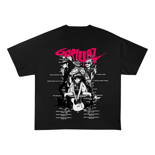 RDMCLOTHINGART tapestry hoodie GORILLAZ HEAVY WEIGHT COTTON TEE-8932