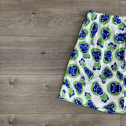 GREEN ML MESH SHORTS-8720 - RDMCLOTHINGART