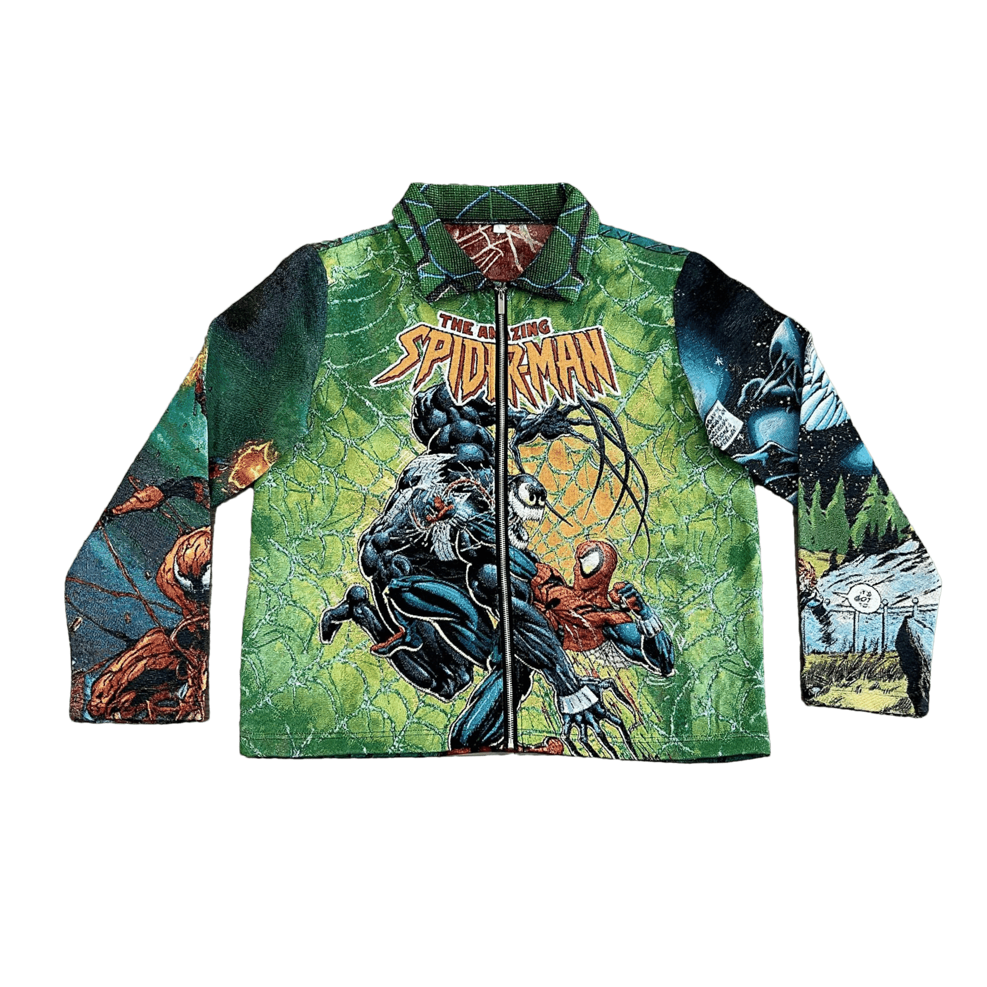 GREEN SPIDER TAPESTRY JACKET - RDMCLOTHINGART