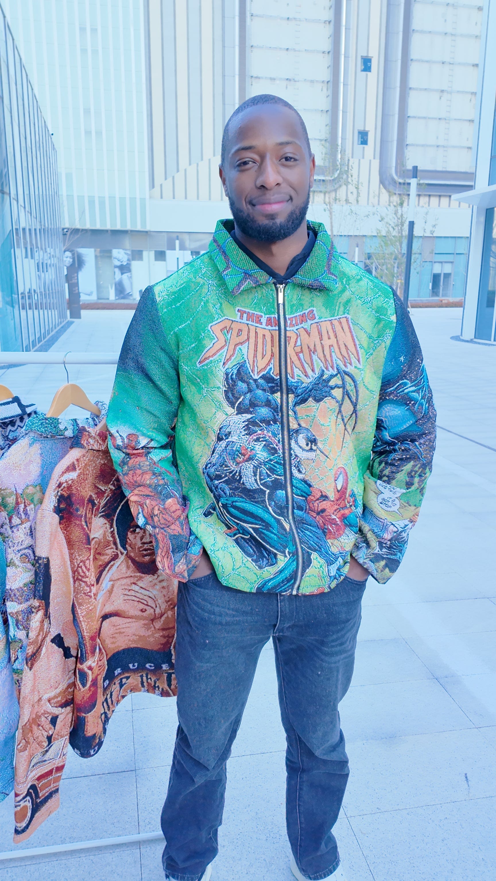 GREEN SPIDER TAPESTRY JACKET - RDMCLOTHINGART